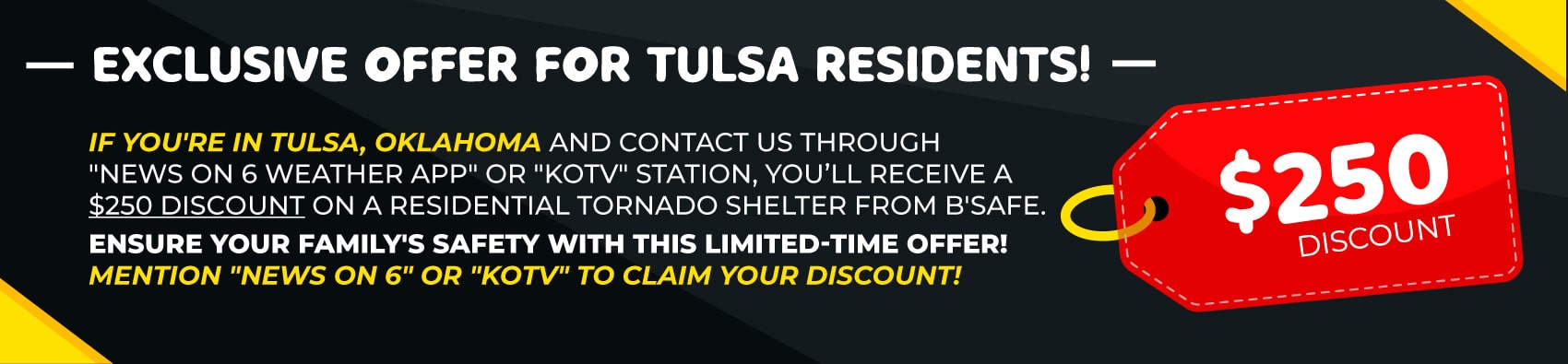 Exclusive $250 Discount for Tulsa Residents!